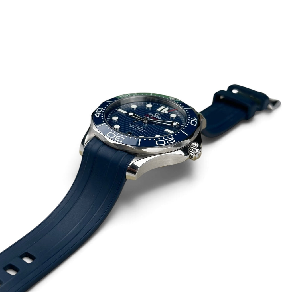 2023 Omega Seamaster 300M Blue Rubber 210.32.42.20.03.001 Box Papers