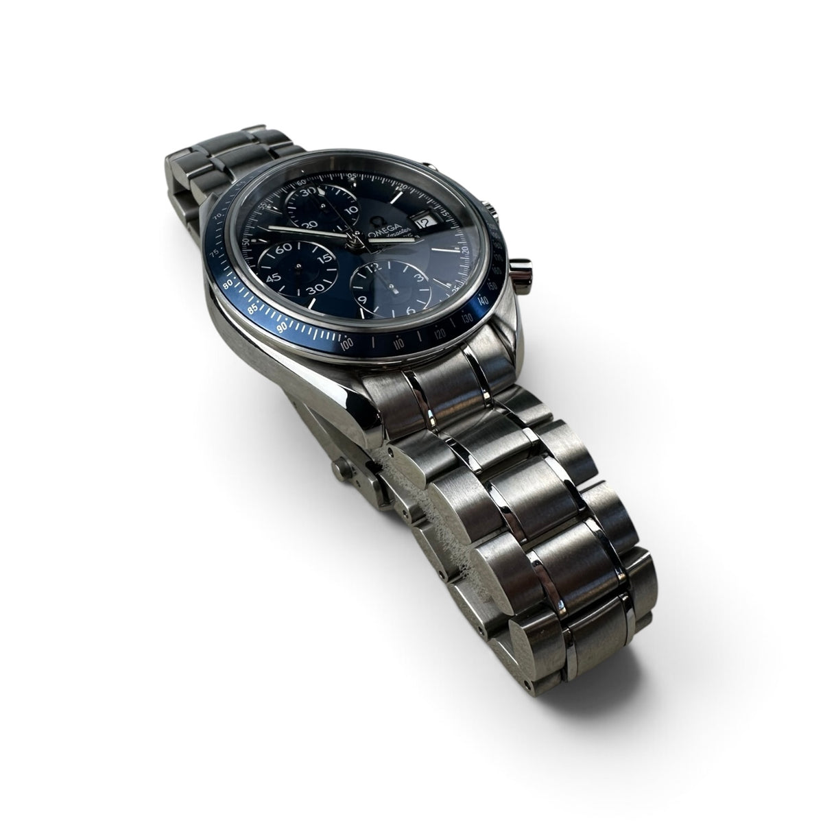 Omega Speedmaster Date Blue - 3212.80 40mm Box Papers