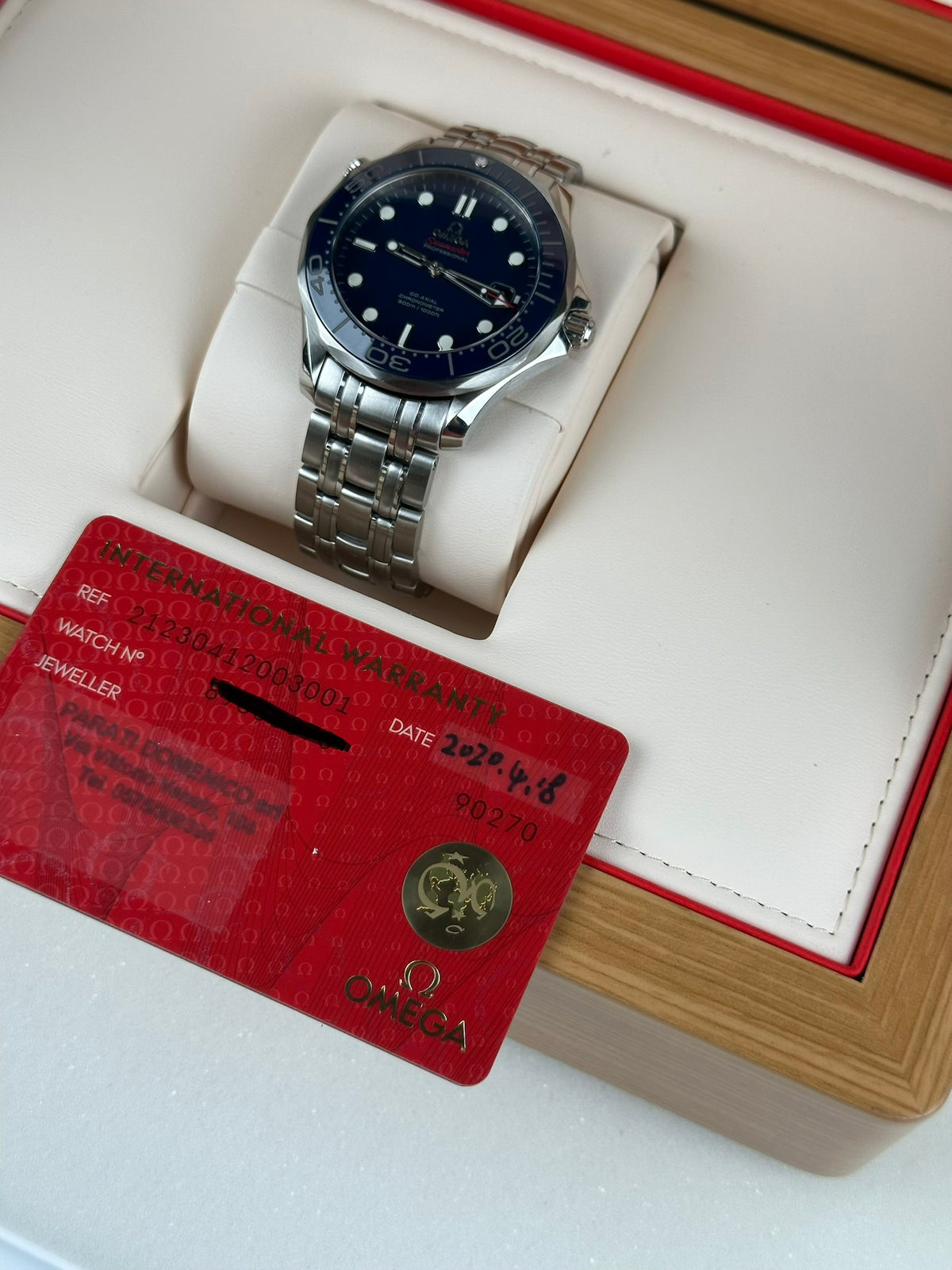2020 Omega Seamaster Blue 41mm - 212.30.41.20.03.001 Box Papers