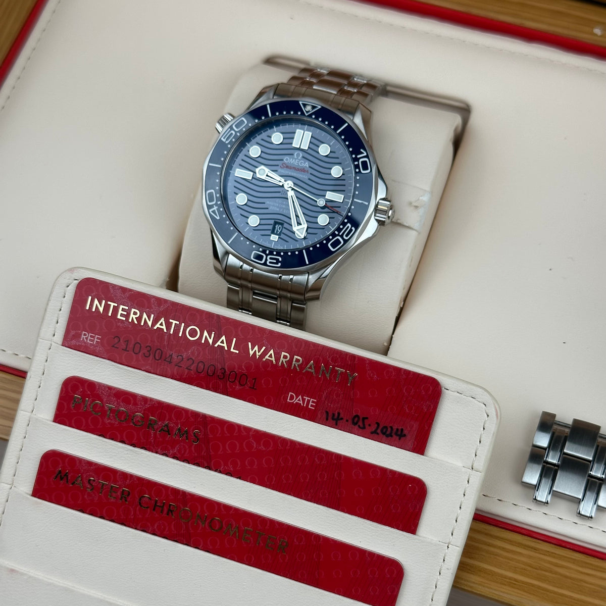 2024 Omega Seamaster 300M Blue - 210.30.42.20.03.001 Box Papers