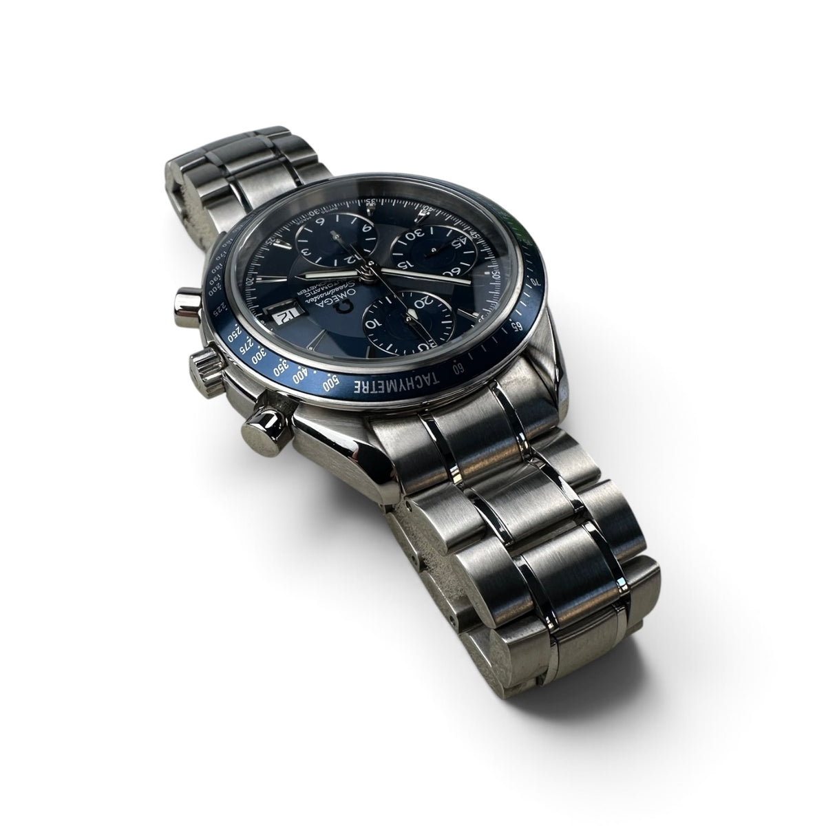 Omega Speedmaster Date Blue - 3212.80 40mm Box Papers
