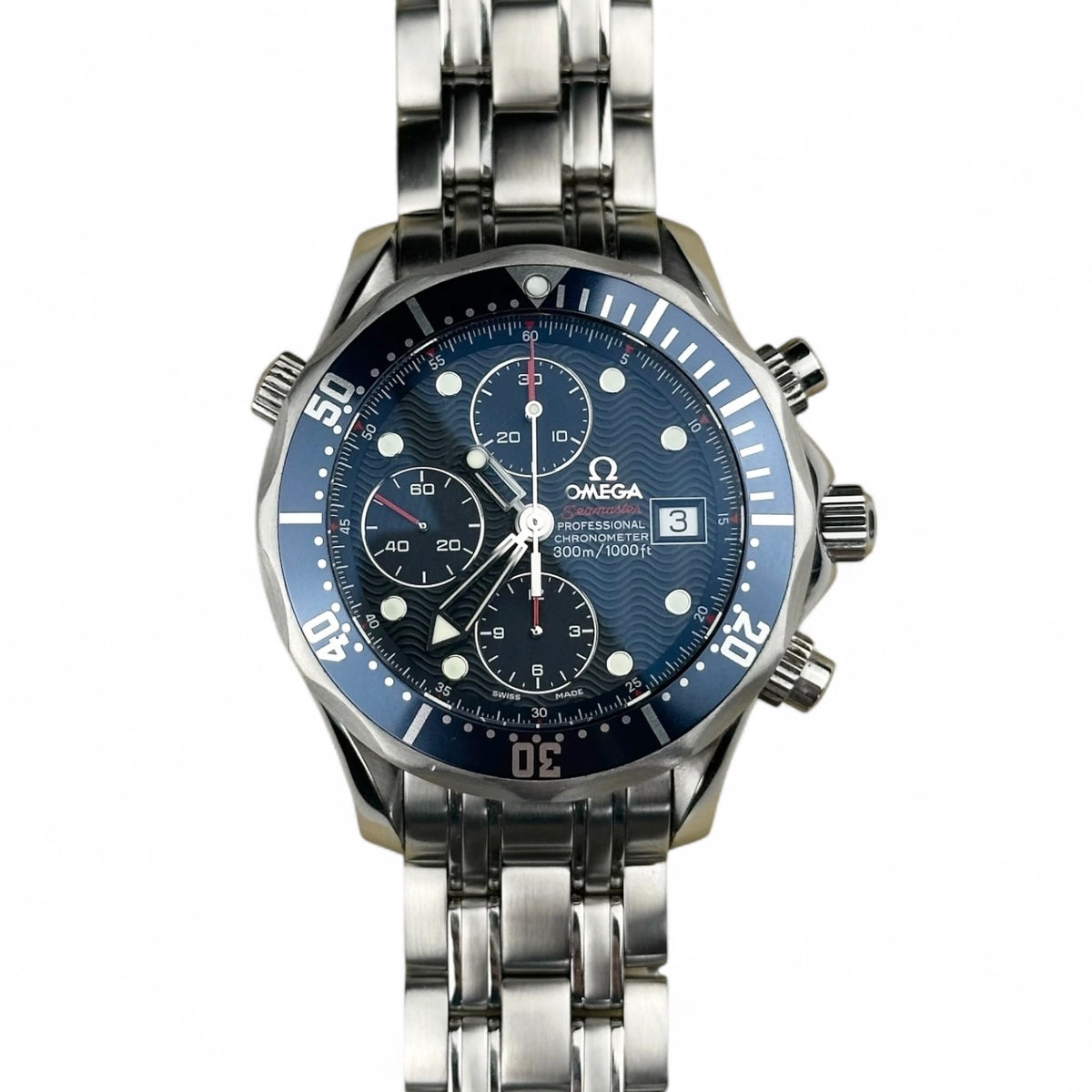Omega Diver Chronograph Blue 2225.80 Box Papers 2013