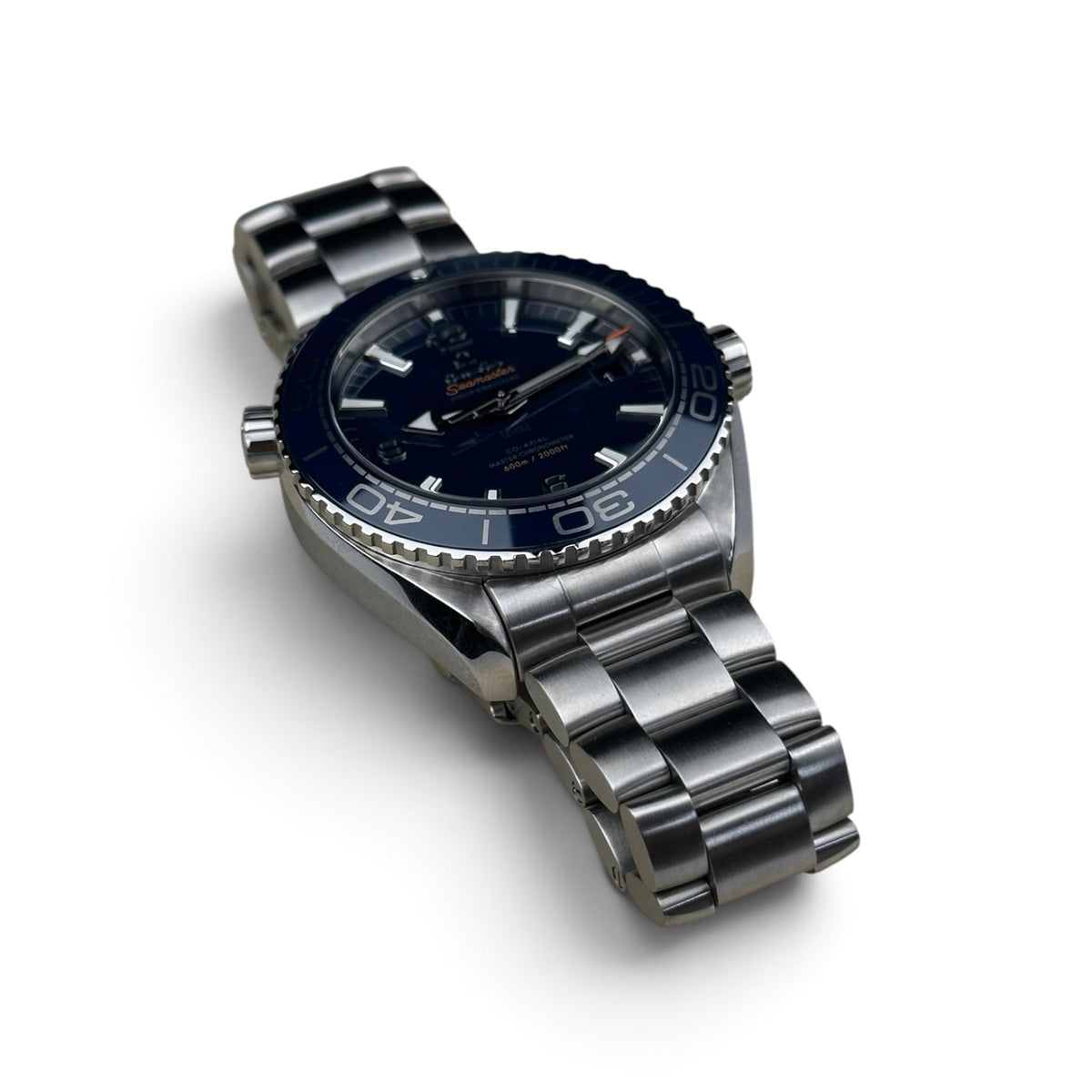 2023 Omega Planet Ocean Blue 215.30.44.21.03.001 Box Papers Swing Tag 43.5mm