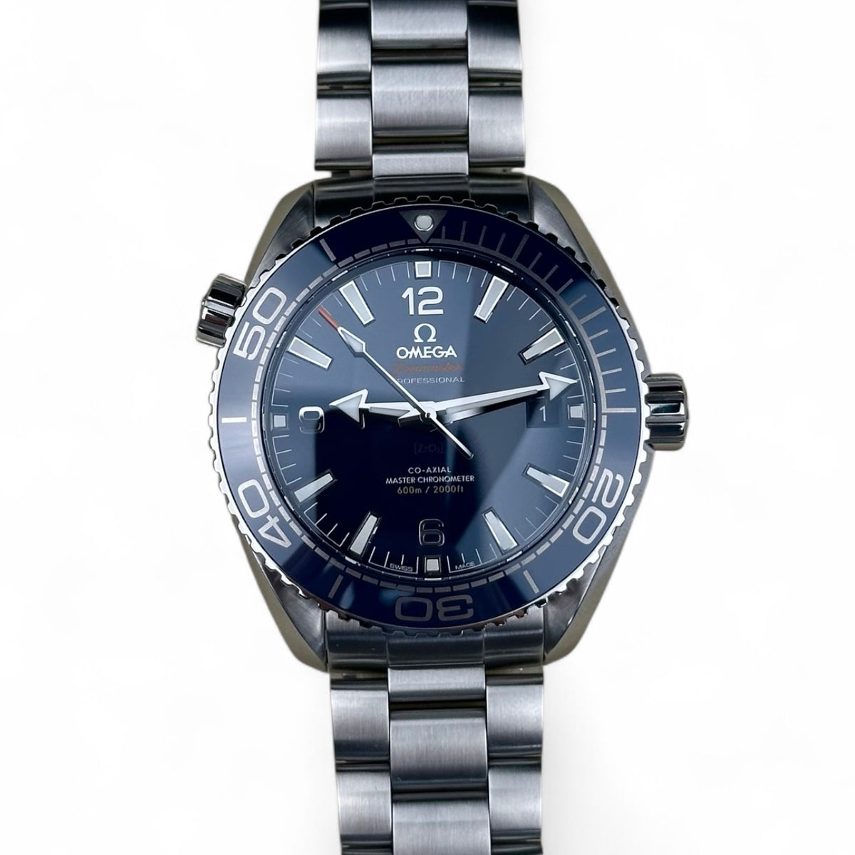 2023 Omega Planet Ocean Blue 215.30.44.21.03.001 Box Papers Swing Tag 43.5mm