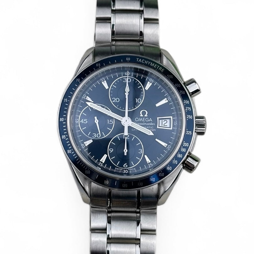 Omega Speedmaster Date Blue - 3212.80 40mm Box Papers