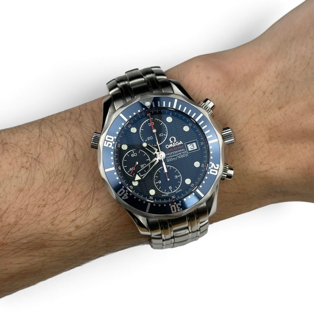 Omega Diver Chronograph Blue 2225.80 Box Papers 2013