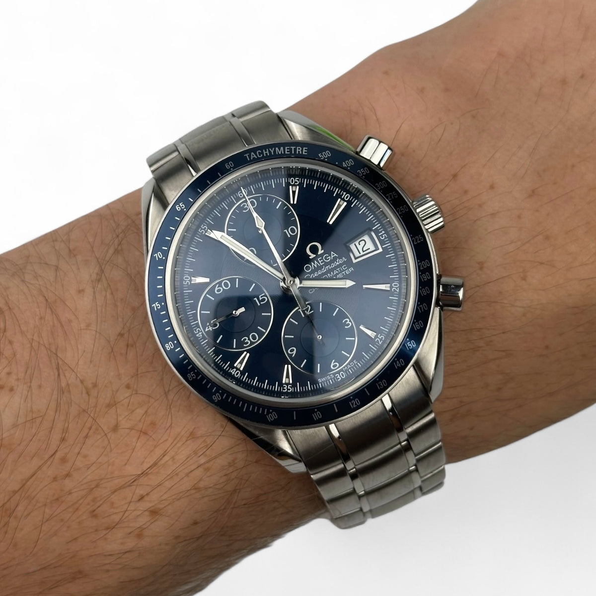 Omega Speedmaster Date Blue - 3212.80 40mm Box Papers