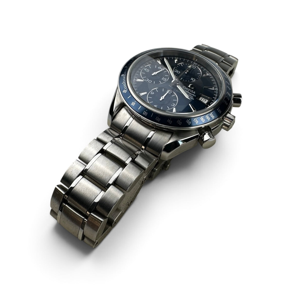 Omega Speedmaster Date Blue - 3212.80 40mm Box Papers